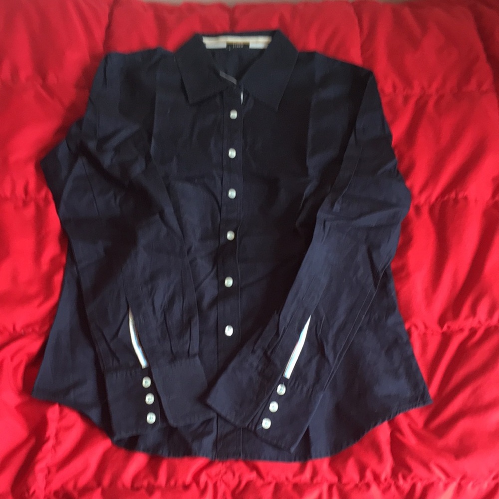 J. Crew 100% Cotton Navy Long Sleeve Shirt